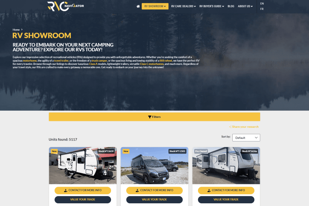 rvc navigator showroom