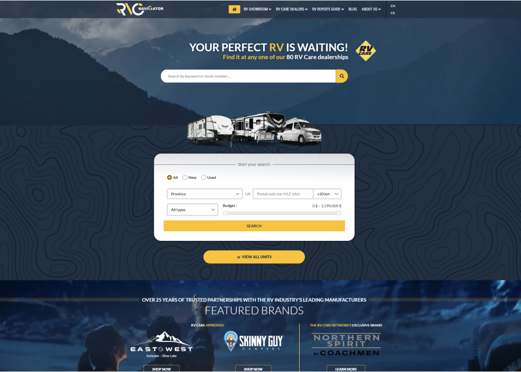 RVC Navigator is a dedicated platform designed specifically for Canadian RVers